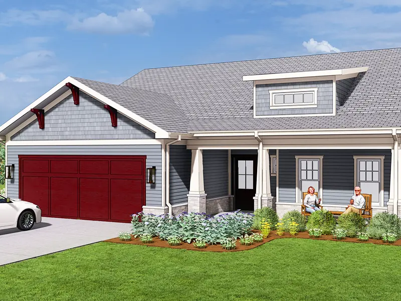 draft rendering of villa 1 at ridgewater club homes